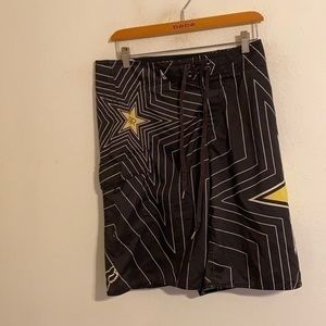 ROCKSTAR BLACK SWIM TRUNKS SIZE 31